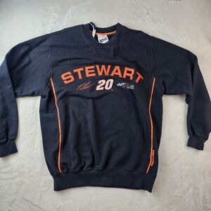 Vintage NASCAR Sweatshirt Stewart 20 Chase Authentics Black Men's Crewneck large